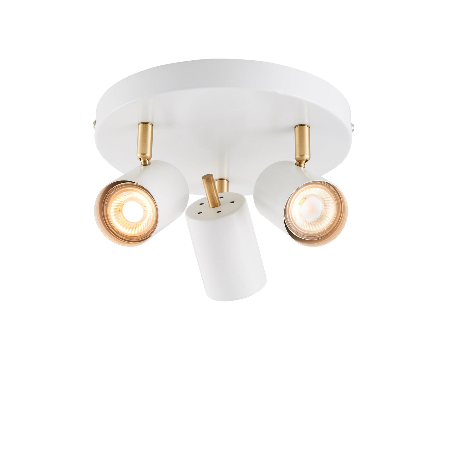 Gull 3 Spot Round Ceiling Light, White