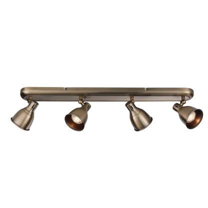 Westbury 4 Light Spotlight Bar, Antique Brass