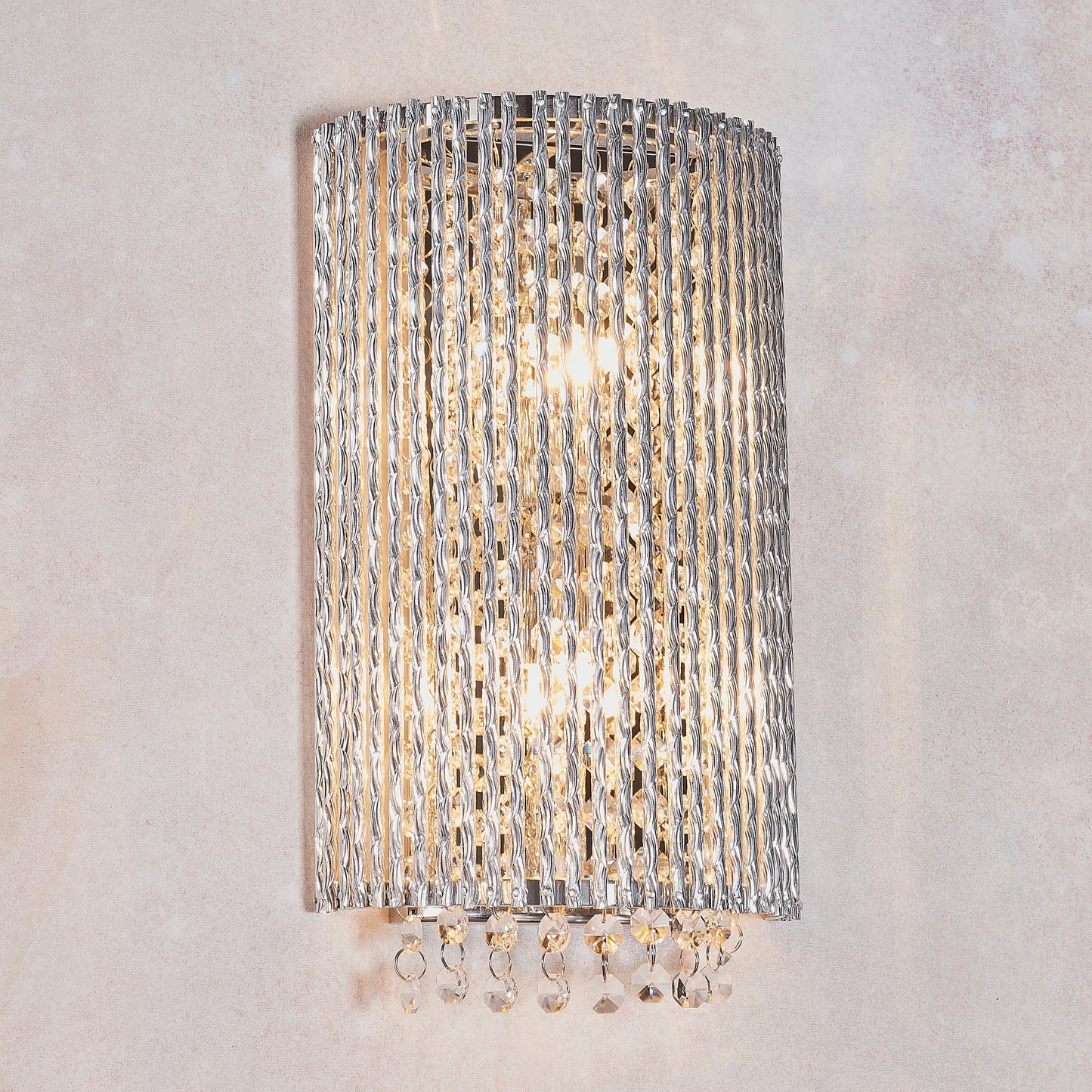 Galina Crystal Wall Light, Chrome