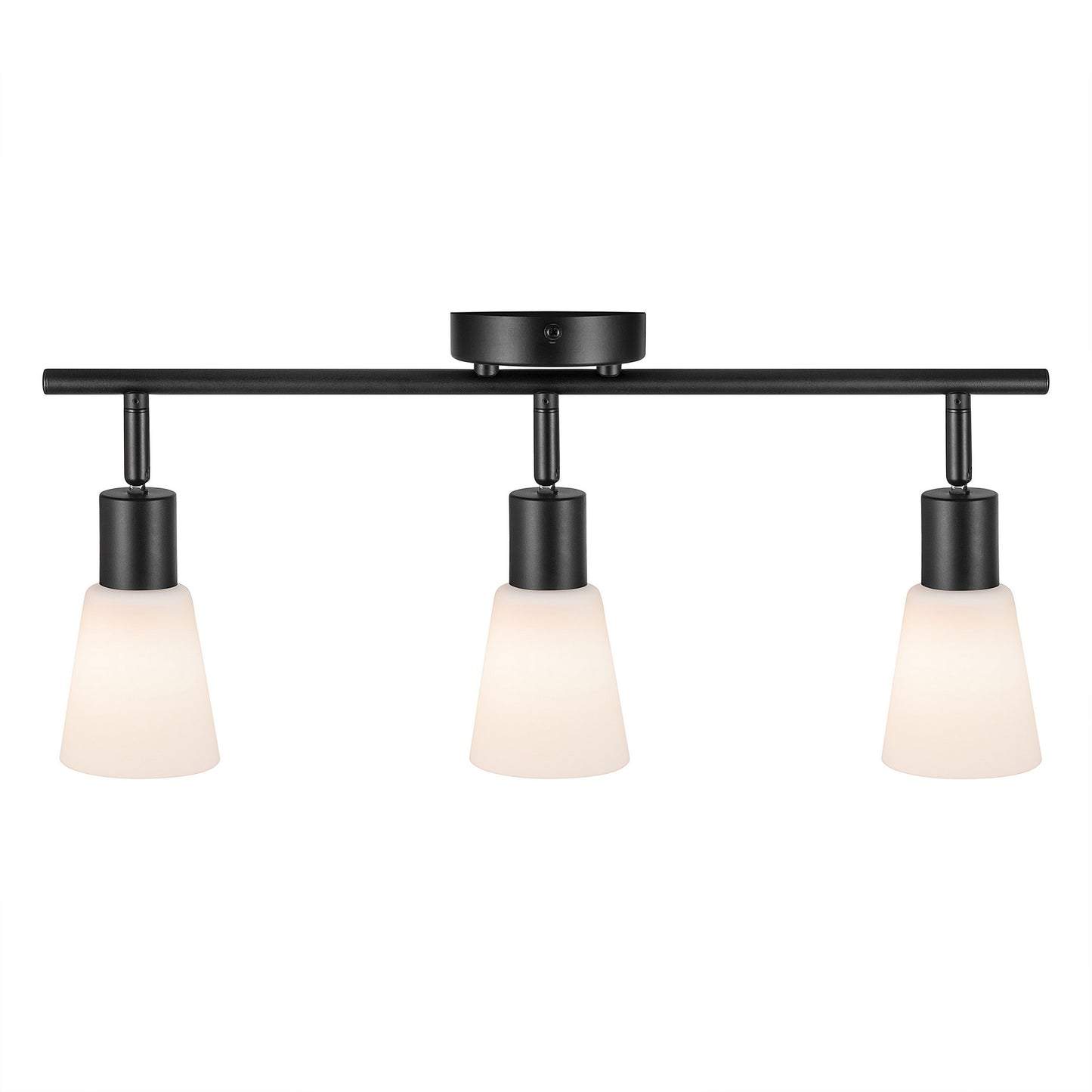 Cole 3 Light Ceiling Spotlight Bar, Opal/Black