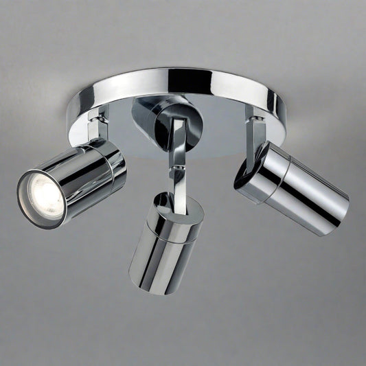 Lark 3 Light Bathroom Spotlights, Chrome