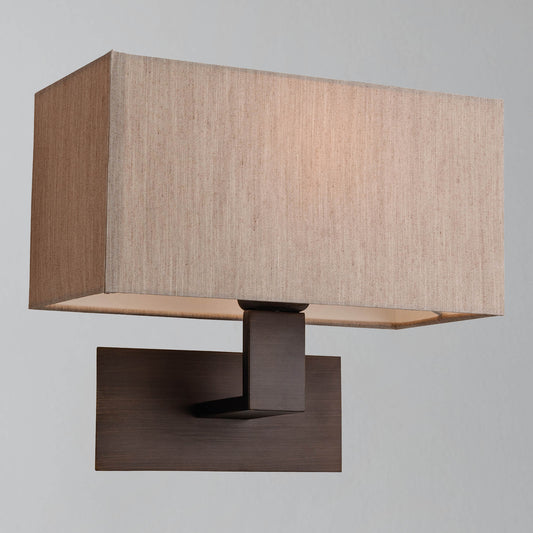 Loden Wall Light, Bronze/Oyster Shade