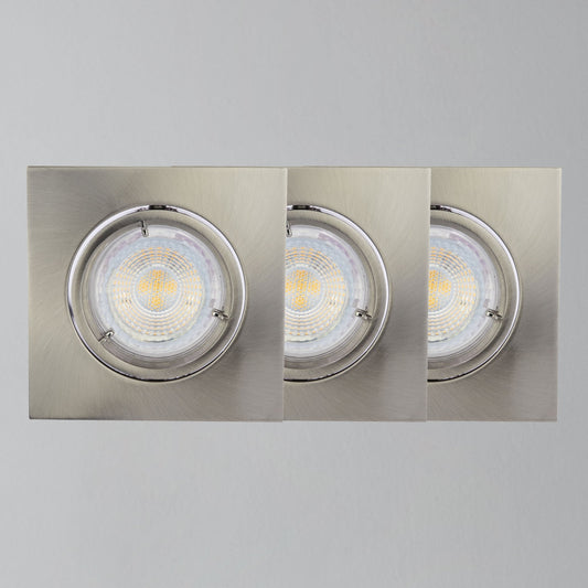 Carina Square Tiltable Downlights - 3 Pack