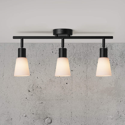 Cole 3 Light Ceiling Spotlight Bar, Opal/Black