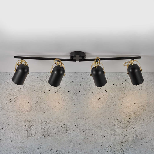 Lotus 4 Light Spotlight Bar, Black